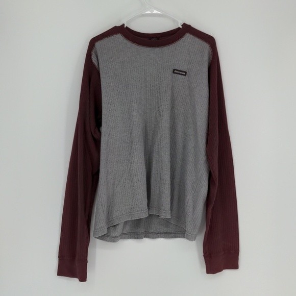 Abercrombie & Fitch Men's Crew Neck Muscle Sweater Size Extra Large Grey Maroon‎ - Picture 1 of 12